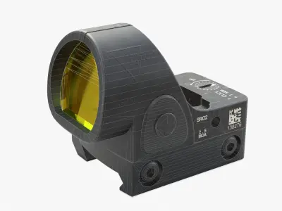 Trijicon SRO red dot sight Low-poly 3D model
