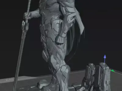 Knight Inferno Nexus  Futuristic Cyber Knight  3D Printing 3D print model