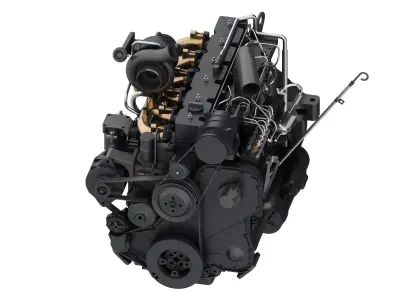 engine Low-poly 3D model