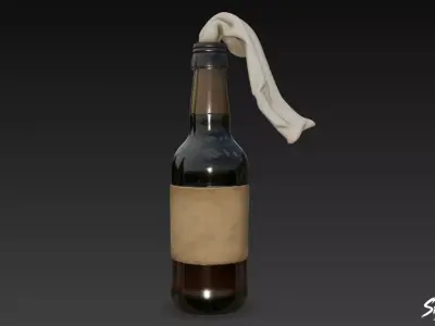 Molotov Plain Low-poly 3D model