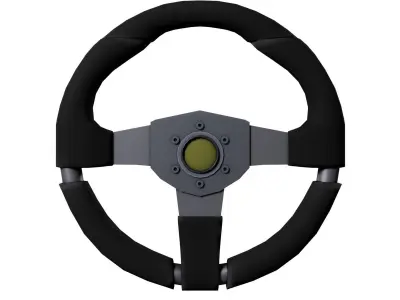 Steering Wheel Low-poly 3D model