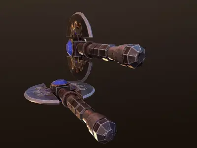 Medium Dwarf Axe Low-poly 3D model