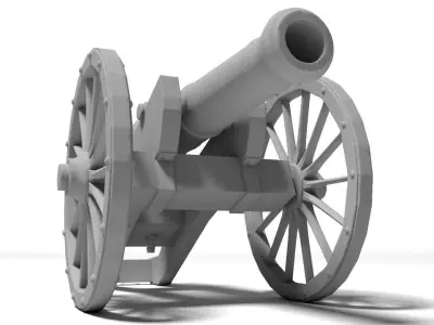 war cannon for 3D print 3D print model