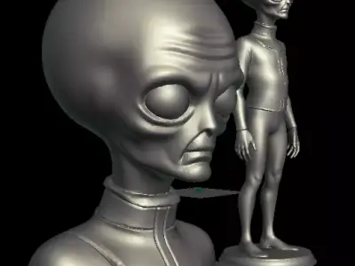 Skinny bob Alien 3D print model