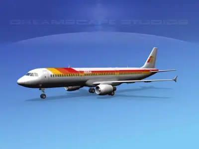 Airbus A321 Iberia 3D model