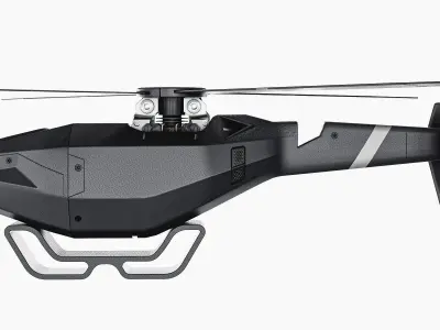 Small Militery Spy Drone Low-poly 3D model