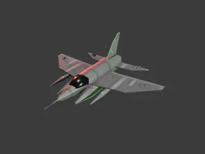 LOWPOLY WAR PLANE Low-poly 3D model