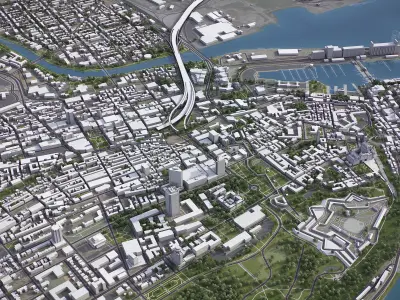 Quebec Low-poly 3D model