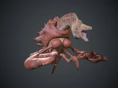 Abisal Monster Low-poly 3D model