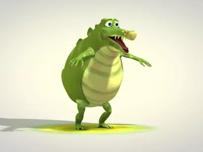 Crocodile cartoon 3D model