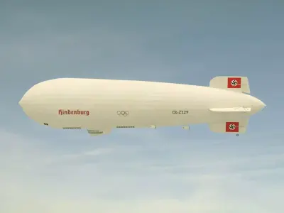 Hindenburg Zeppelin 3D model