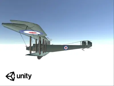 Airplane Handley  Low-poly 3D model