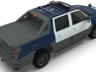 Chevrolet Avalanche Police Interceptor 2002 3D model