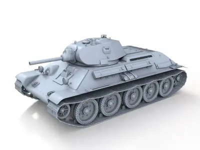 T-34-76 - Model 1940 - Soviet Medium Tank 3D model