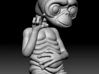 Alien Statue - 080 3D print model