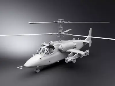 Kamov Ka 52 Scale model 3D print model