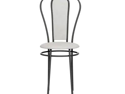 Metal and fabric chair  Free low-poly 3D model