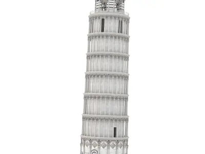 Leaning Tower of Pisa Low-poly 3D model