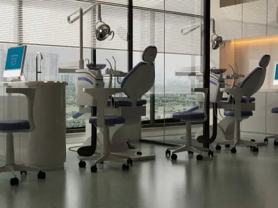 Dental Opearting Room and Lobby 3D model