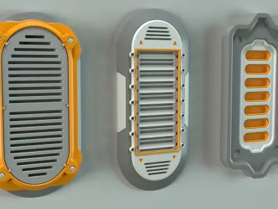 Industrial Kitbash-1 - 30 pieces 3D model