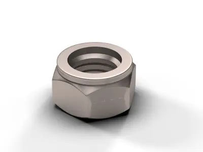 Hex Nut Low-poly 3D model