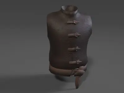 Leather Chestplate Free low-poly 3D model