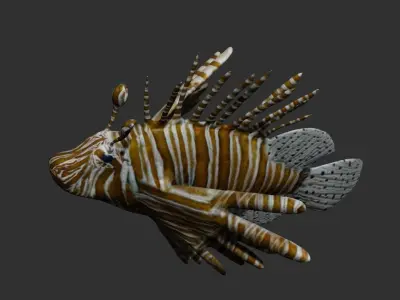 lionfish Low-poly 3D model