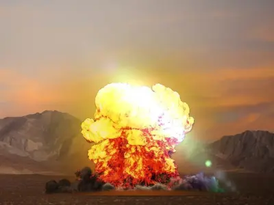 FumeFx Heavy Explosion Element Asset File for 3d studio Max Low-poly 3D model