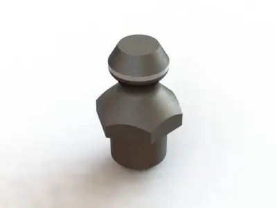 Graxeira Grease Fitting 43 Reta Straight 6x1 Lufra 3D model