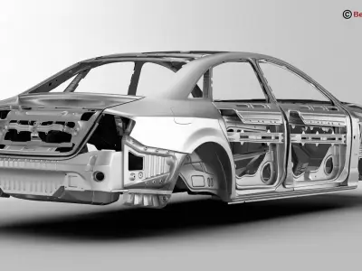 Generic Car Body in white 3D model