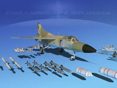 Mig 23 Flogger B V08 Russia 3D model