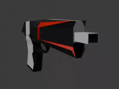 Laser Gun Low-poly 3D model