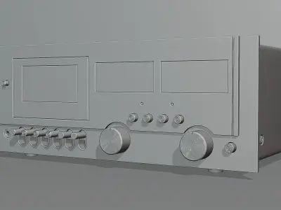 Vintage stereo cassette deck 15 3D model