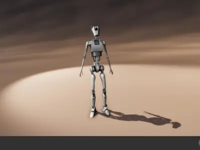 Droid Set Low-poly 3D model