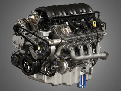 1500 Silverado Engine - V8 Pickup Truck Engine 3D model