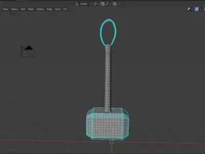  Thor Hammer Free low-poly 3D model