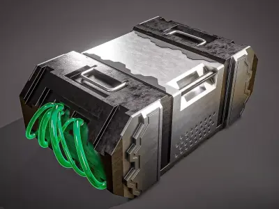 sci-fi military crates 3D model