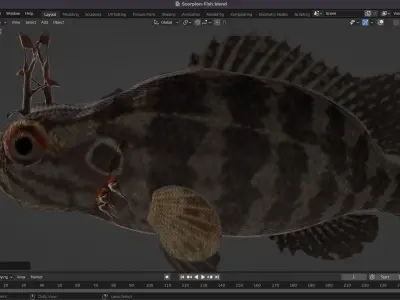 Scorpion Fish Low-poly 3D model