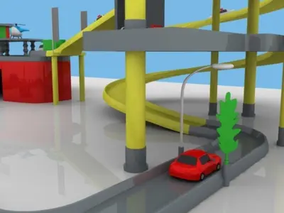 Toy Car Garage 3D model