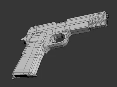 Pistol M1911 - Game Ready Low-poly 3D model