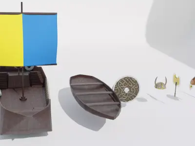Viking Asset Pack - Game-Ready PBR Collection Low-poly 3D model