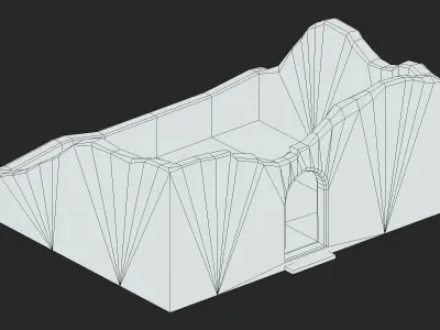 Castle Medieval Middle Ages 03 Low Poly PBR Realistic Low-poly 3D model