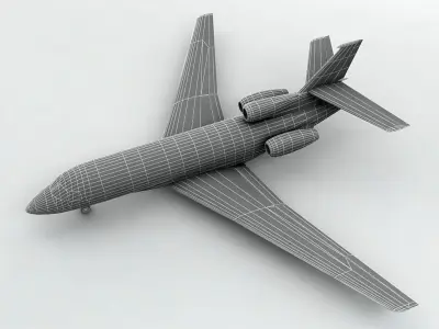  Dassault Falcon 7X Aircraft Low-poly 3D model