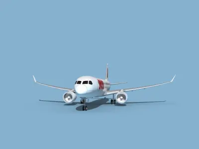 Airbus A220-300 Swissair 3D model