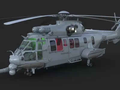 Eurocopter EC 725 Caracal 3ds max Vray 3D model