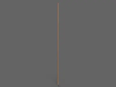 PBR Wushu Stick Wood1 Low-poly 3D model