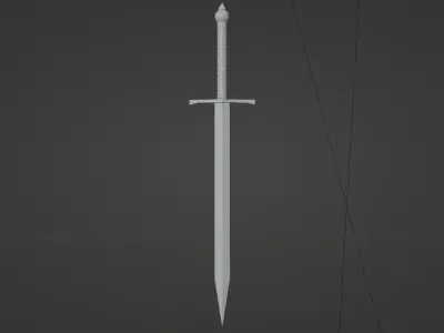 Two-Handed Sword Free Free low-poly 3D model