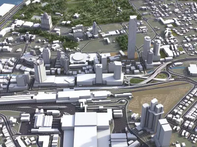 Johor Bahru Low-poly 3D model