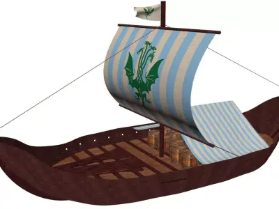 Viking Cargo Ship 3D model