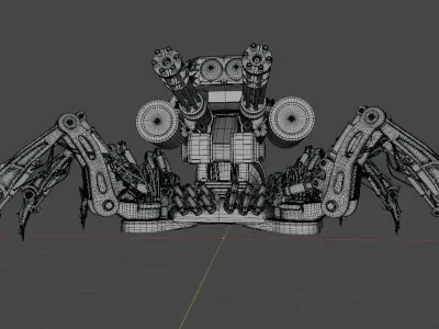 Spider fighting robot 3D model